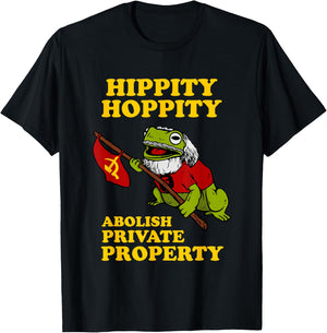 Kids Hippity Hoppity Abolish Private Property - Frog Meme 6 Cranberry T-Shirt - T-Shirt | Black