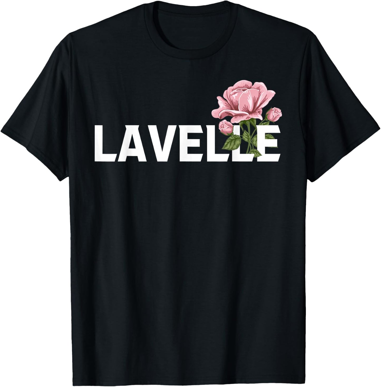 Lavelle and Rose Flower T-Shirt - T-Shirt | Black