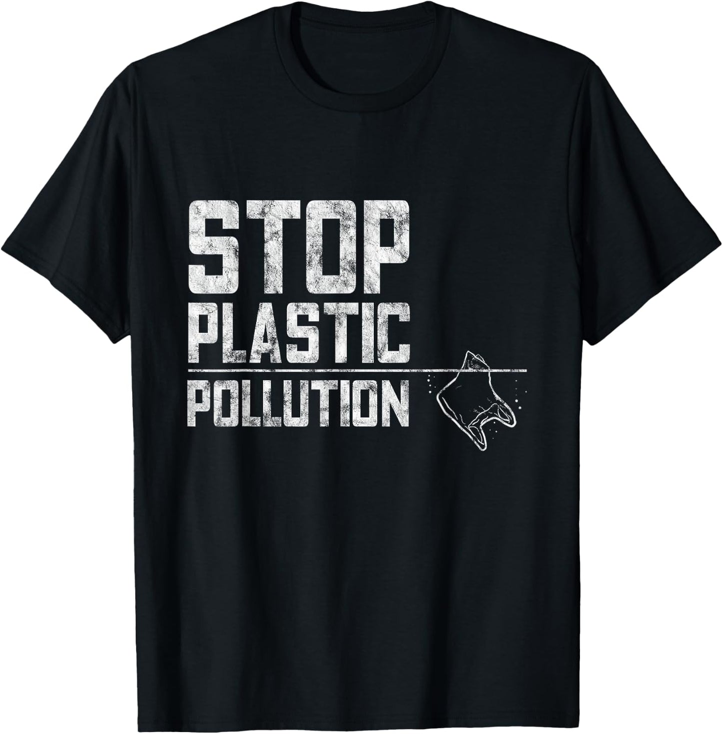 Stop Plastic Pollution Plastic Bag Zero Waste T-Shirt - T-Shirt | Black