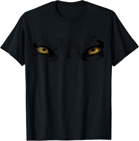 Wolf Eyes Costume Shirt - Scary Animal Halloween Shirts T-Shirt - T-Shirt | Black