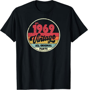 1969 Vintage Shirt, Birthday Gift . Retro Style T-Shirt - T-Shirt | Black