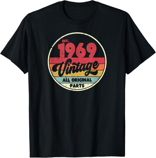 1969 Vintage Shirt, Birthday Gift . Retro Style T-Shirt - T-Shirt | Black