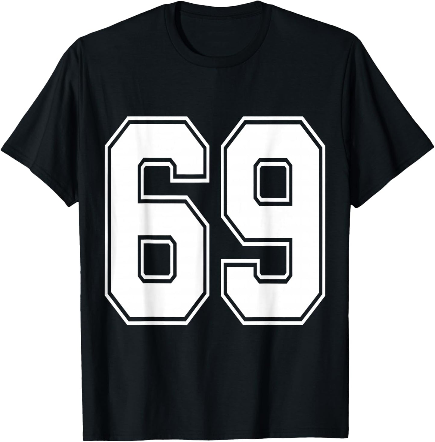 #69 Number 69 Sports. Jersey My Favorite Player #69 T-Shirt - T-Shirt | Black