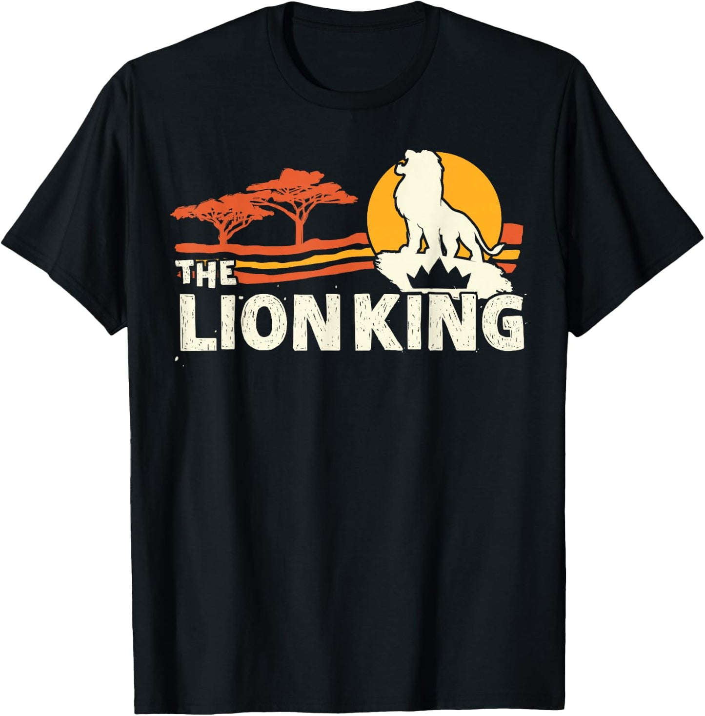 Disney The Lion King Live Action Savannah Sunset Portrait T-Shirt - T-Shirt | Black