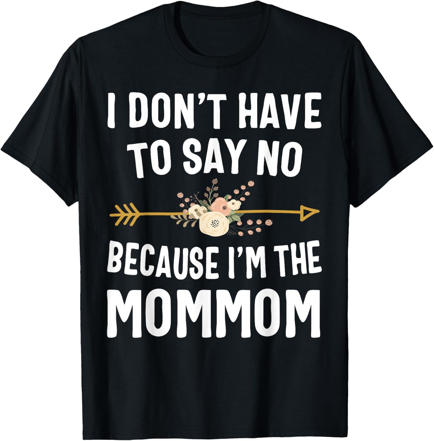 I Don't Have To Say No Because I'm The Mommom Mothers Day T-Shirt - T-Shirt | Black