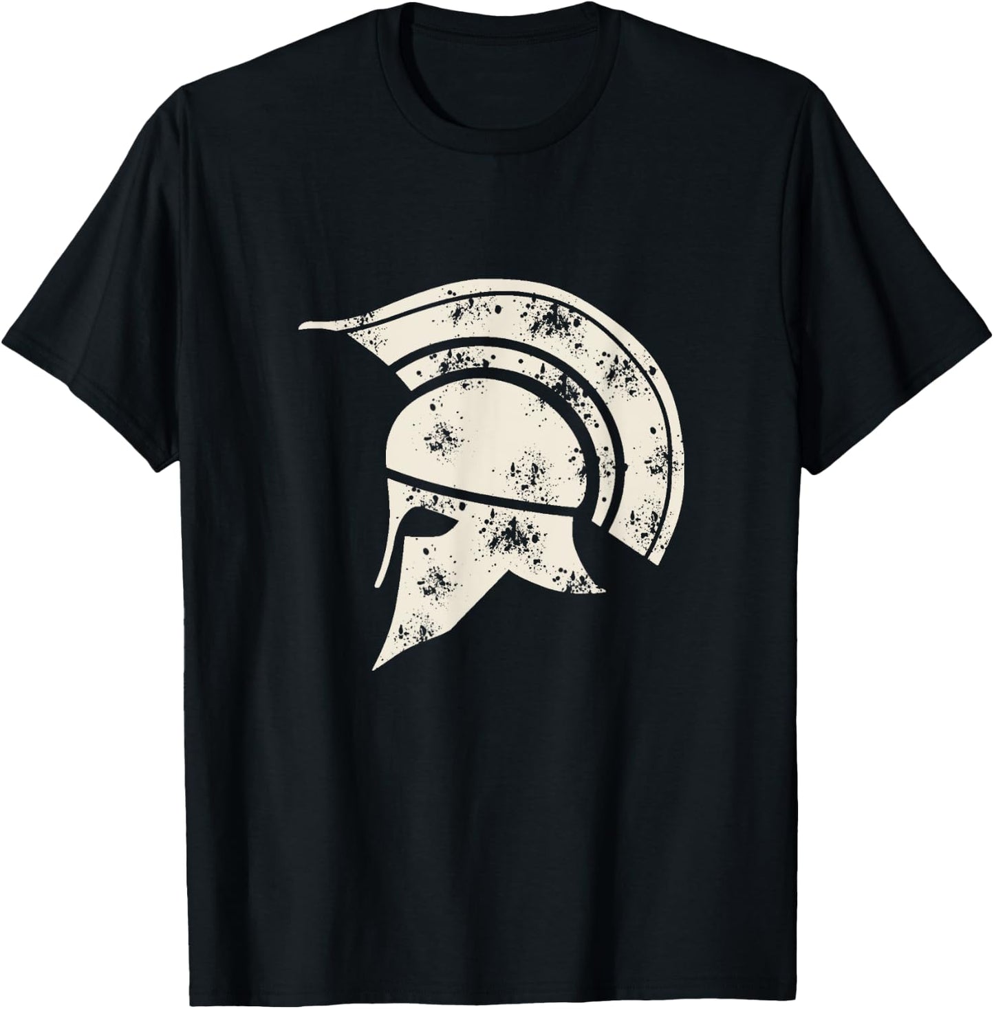 Ancient Spartan Greek Helmet T-Shirt - T-Shirt | Black