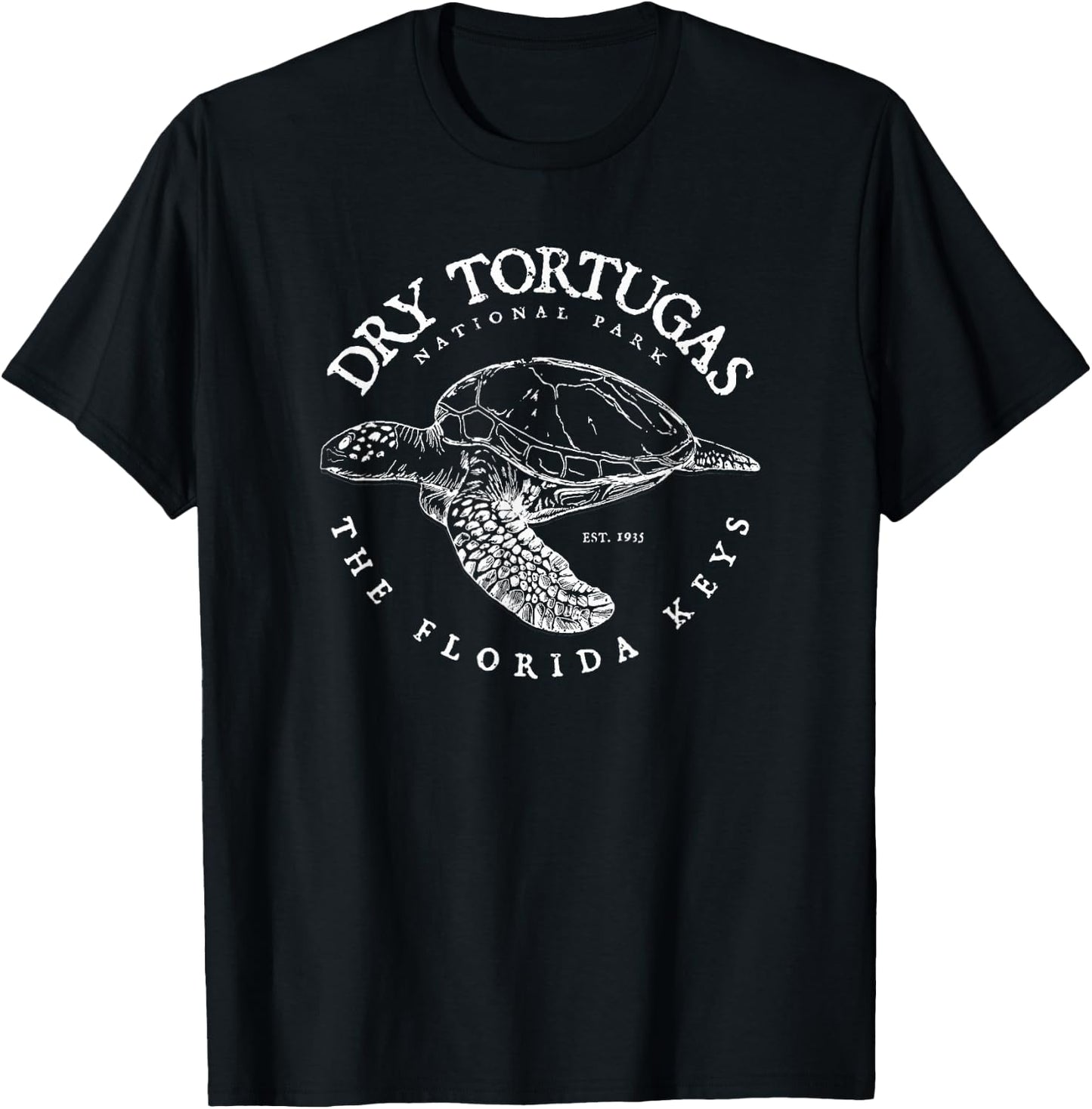 Dry Tortugas National Park Florida Keys Scuba Diving Turtle T-Shirt - T-Shirt | Black