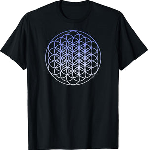 Sacred Geometry Shirt - Flower of Life Shirt - Tapestry T-Shirt - T-Shirt | Black