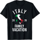 Italy Family Vacation 2026 Matching Travel Squad Group T-Shirt - T-Shirt | Black