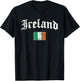 Vintage Irish Flag of Ireland Souvenir Men Women Kids T-Shirt - T-Shirt | Black