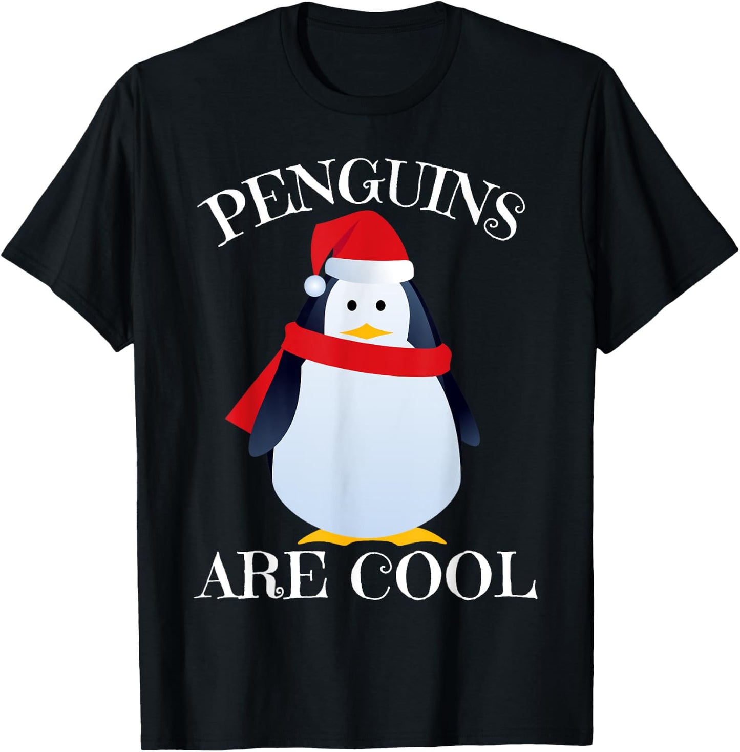 Cute Christmas Penguin Shirt for Kids Boy Girl Men & Women T-Shirt - T-Shirt | Black