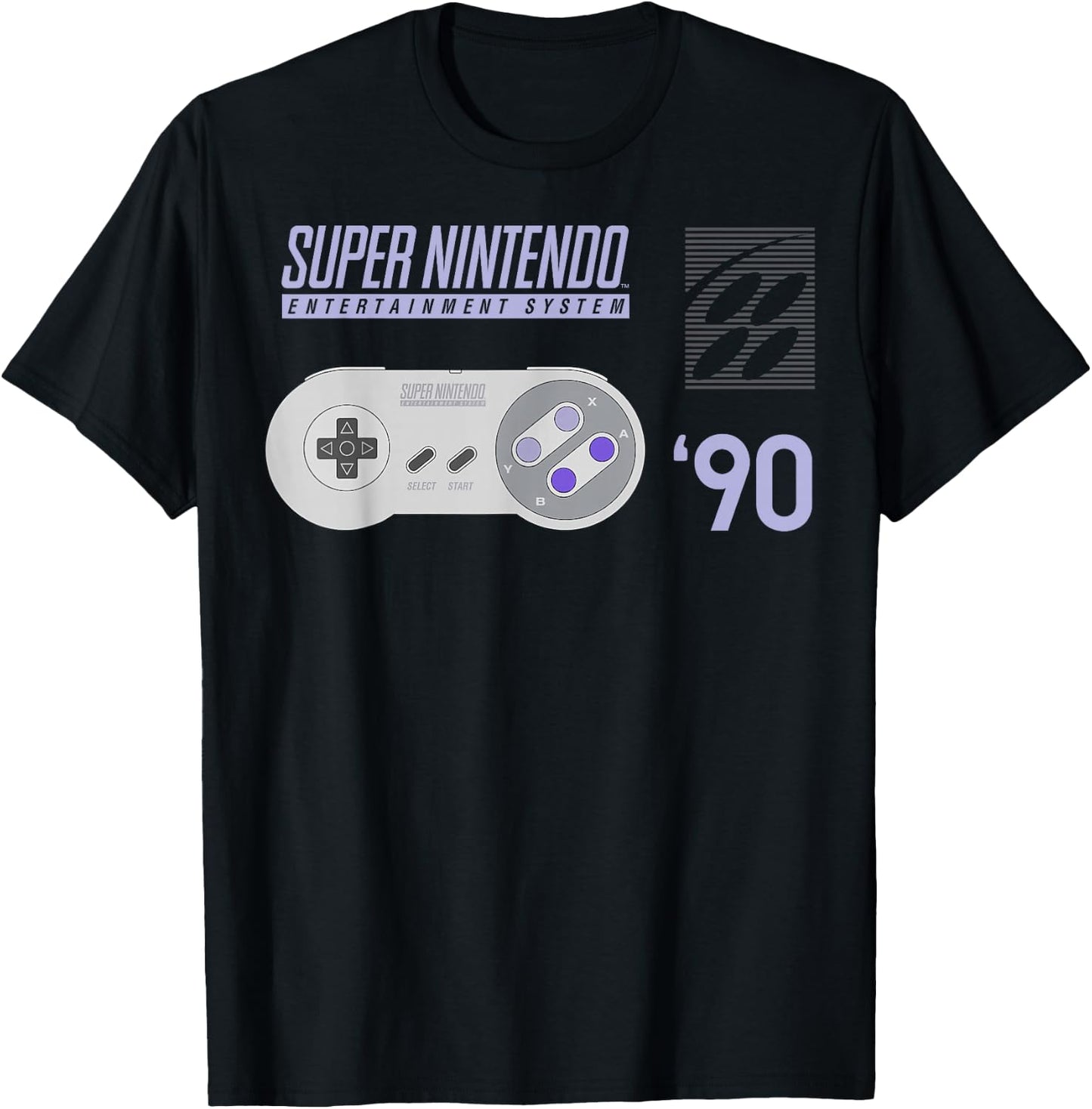 Nintendo Super Nintendo Controller 90 Graphic T-Shirt - T-Shirt | Black