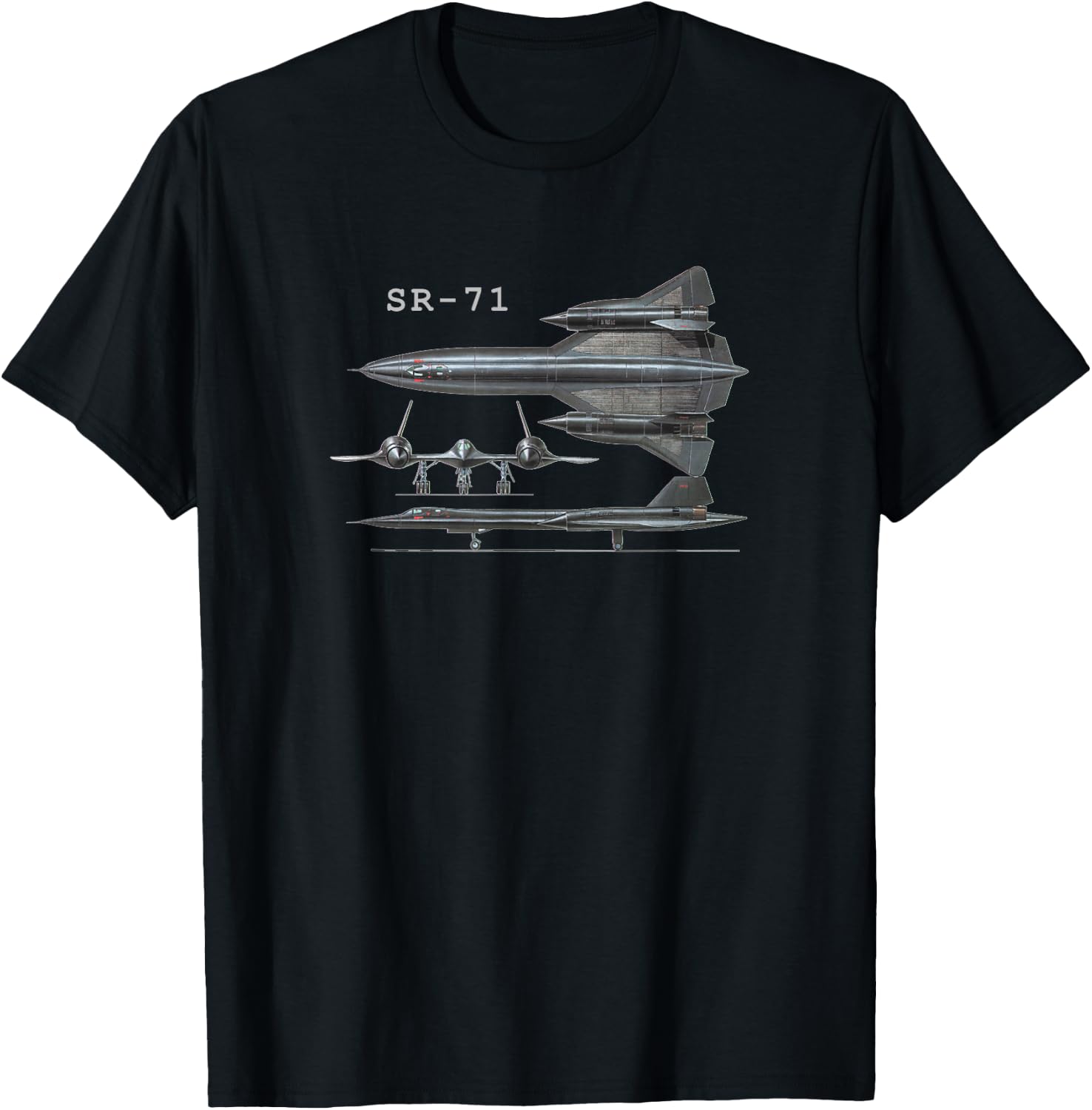 SR-71 Military Aircraft Shirt T-Shirt - T-Shirt | Black