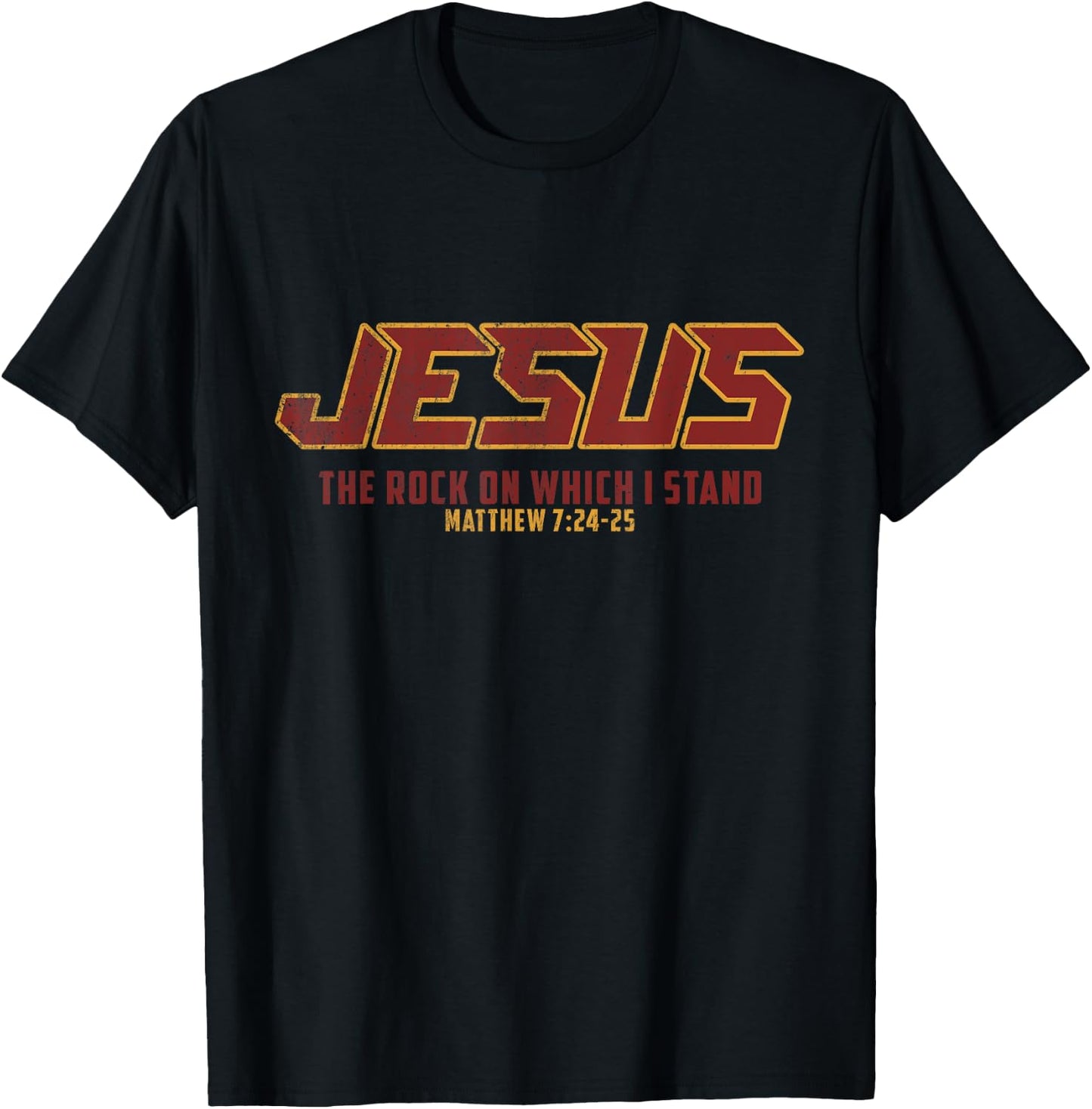 Christian Shirt - Jesus Rock: The Rock On Which I Stand T-Shirt - T-Shirt | Black
