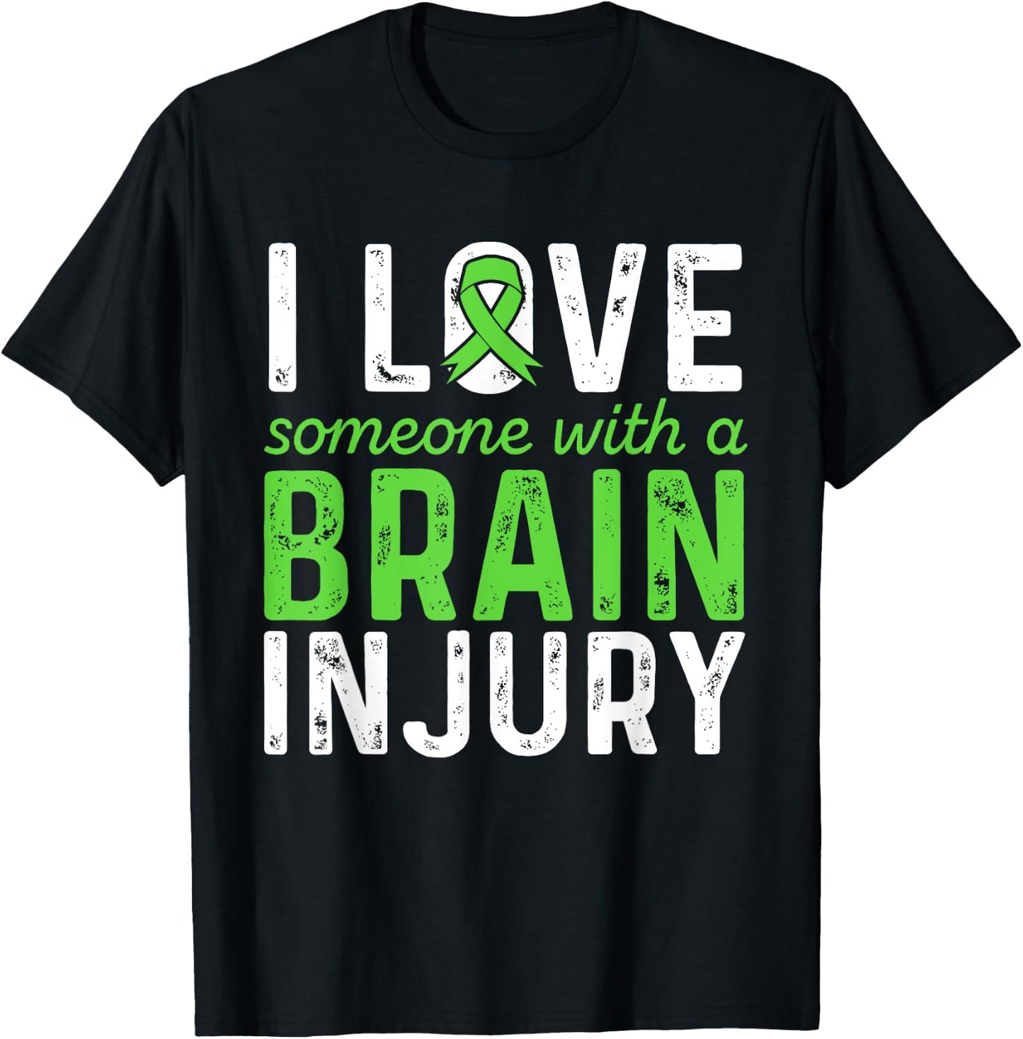 Love Someone With Brain Injury - Brain Injury Shirt T-Shirt - T-Shirt | Black