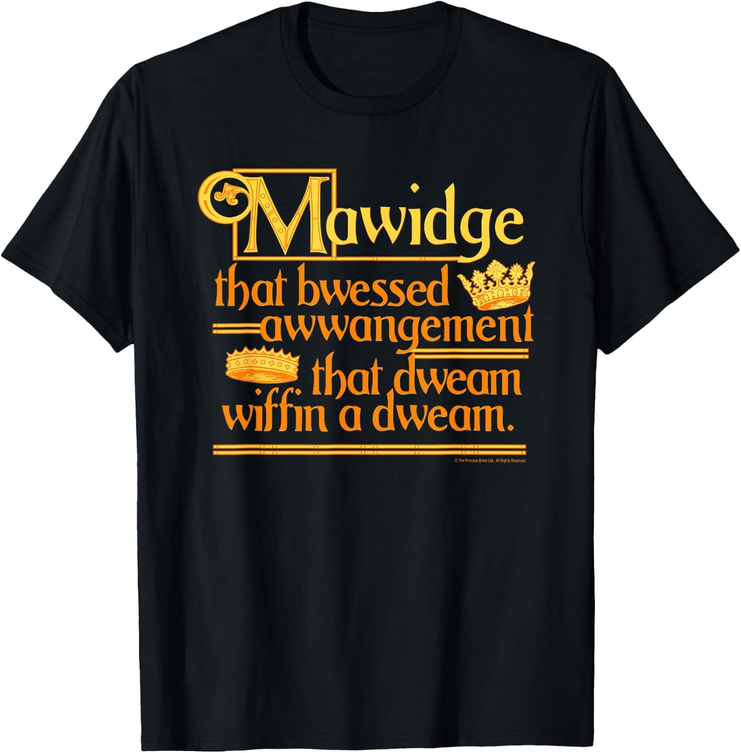 Princess Bride Mawidge Speech T-Shirt - T-Shirt | Black