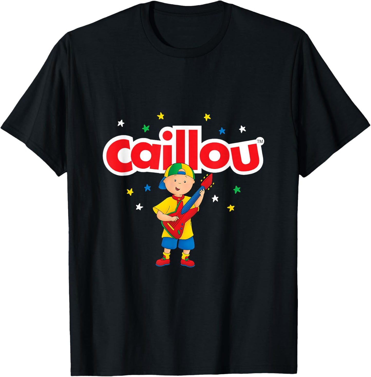 Caillou Plays Guitar T-Shirt - T-Shirt | Black