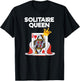Solitaire Gift - Funny Queen - Card Game T-Shirt - T-Shirt | Black