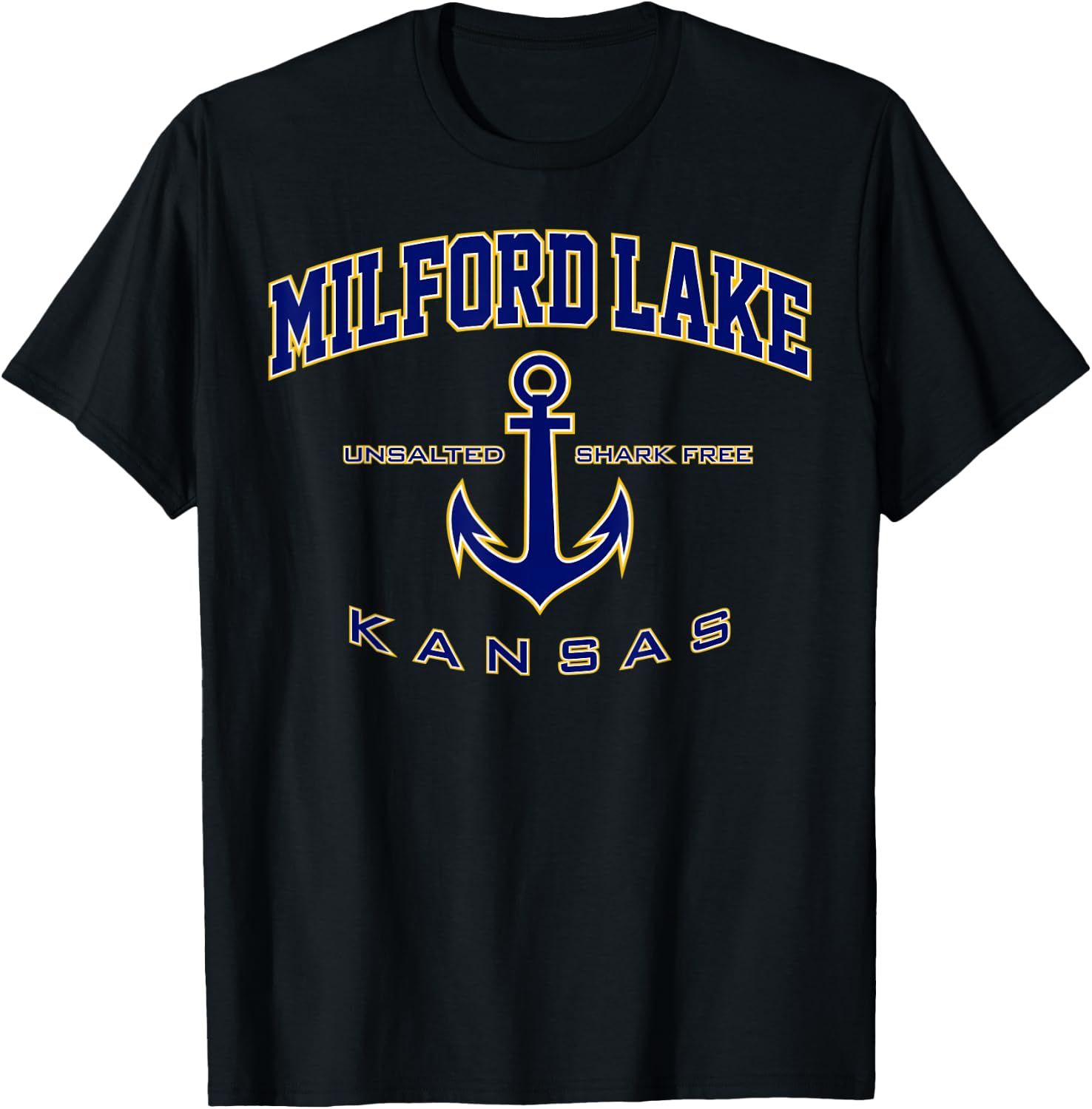 Milford Lake KS T-Shirt - T-Shirt | Black