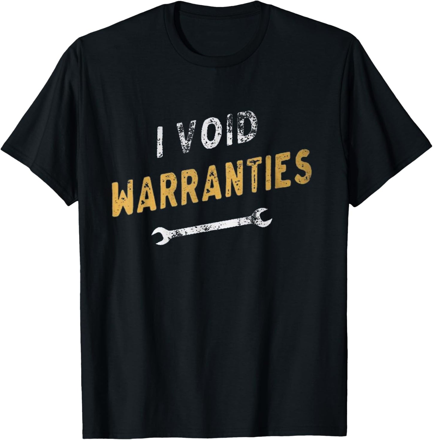I Void Warranties Mechanic DIYer Kids Funny T-Shirt - T-Shirt | Black