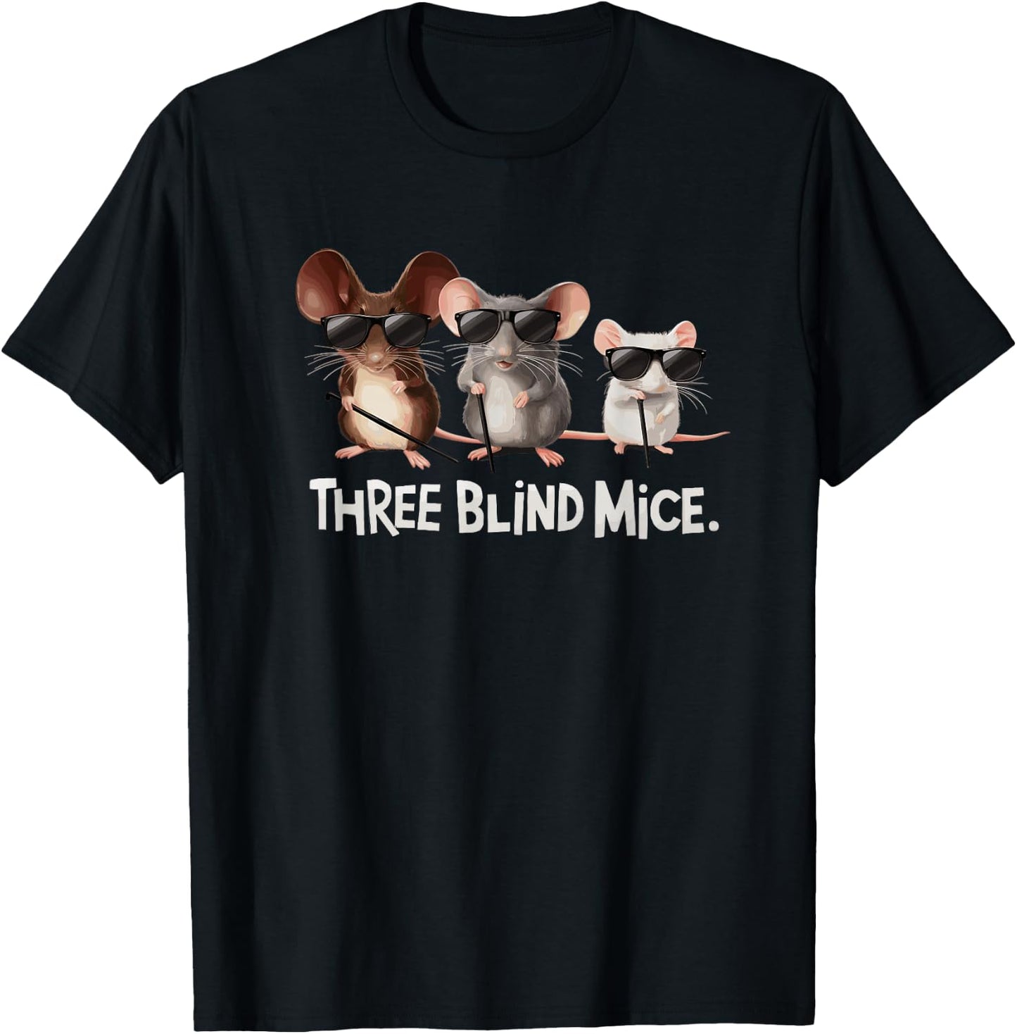 Three Blind Mice Nursery Rhyme Halloween Costume T-Shirt - T-Shirt | Black