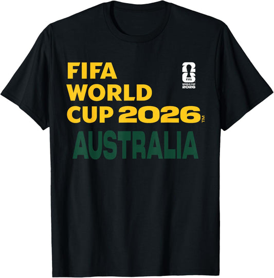 FIFA World CUP26 Australia Block Letters T-Shirt - T-Shirt | Black