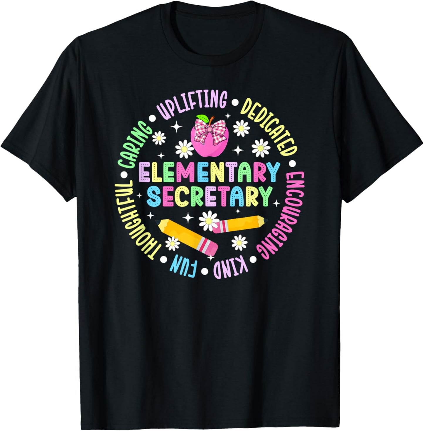 Elementary Secretary Appreciation Elementary Secretaries T-Shirt - T-Shirt | Black