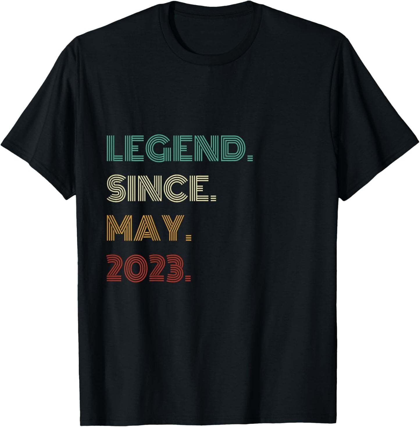 3 Years Old Legend Since May 2023 3rd Birthday T-Shirt - T-Shirt | Black