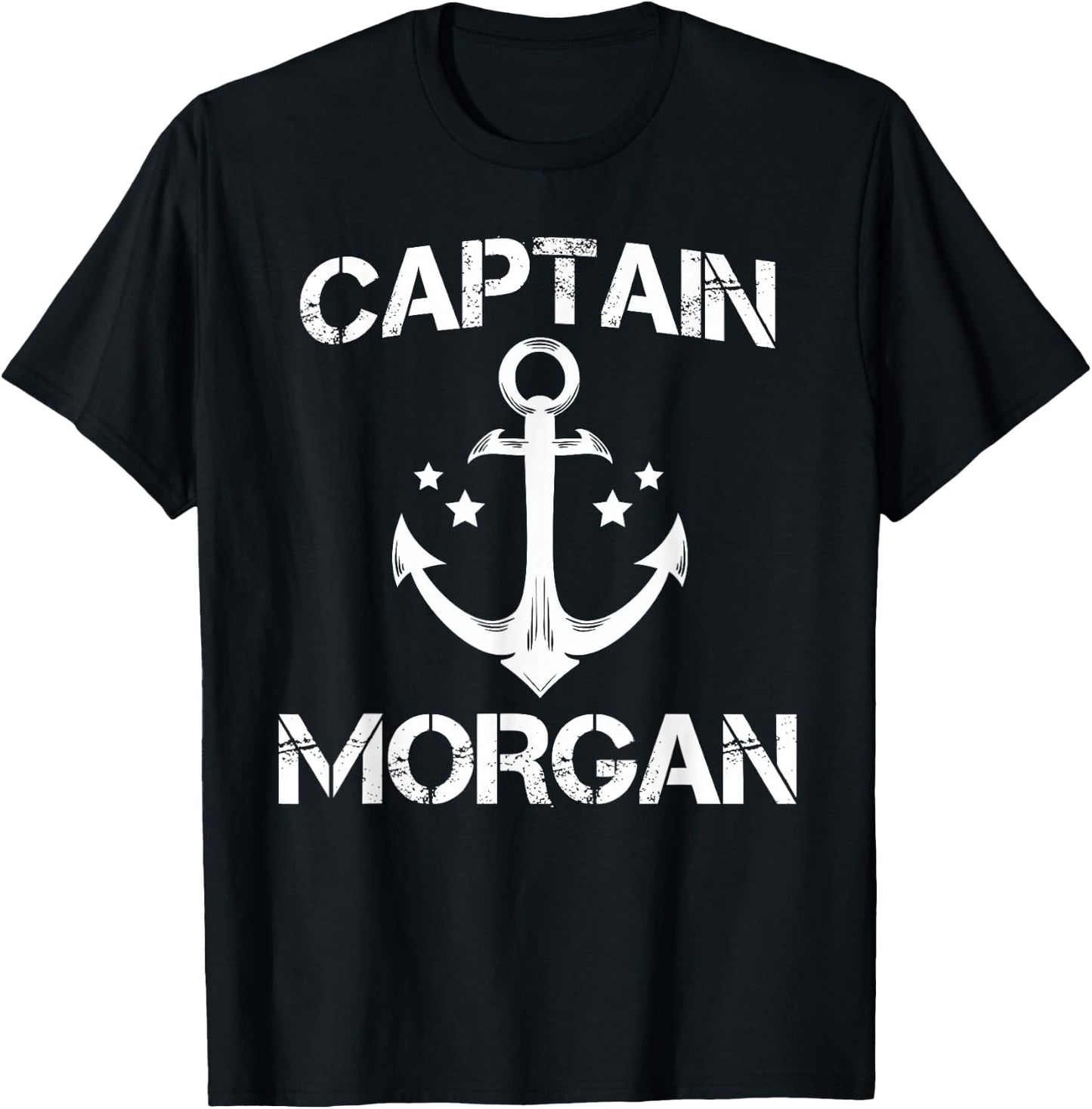 CAPTAIN MORGAN Funny Birthday Personalised Surname Clan Gift T-Shirt - T-Shirt | Black