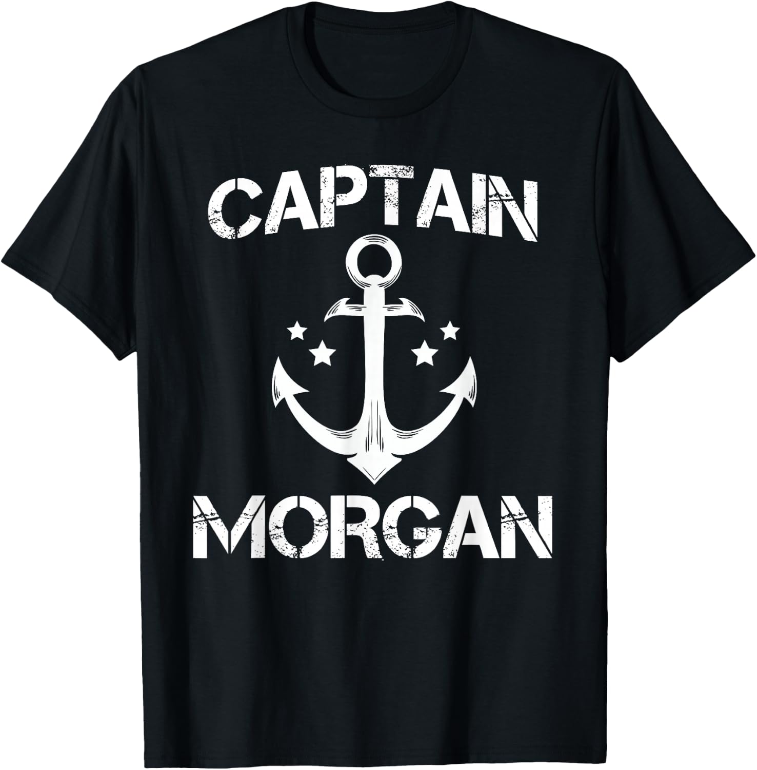 CAPTAIN MORGAN Funny Birthday Personalised Surname Clan Gift T-Shirt - T-Shirt | Black