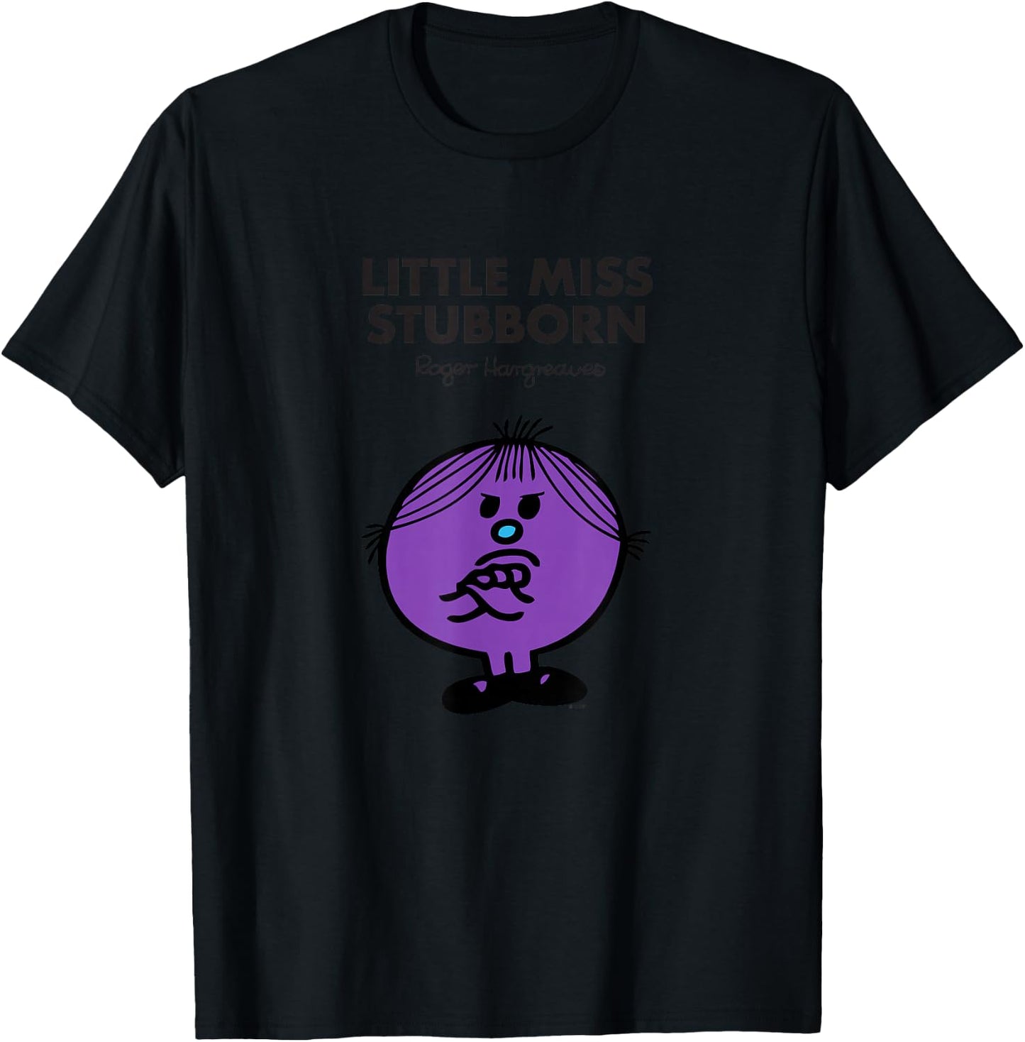 Mr. Men Little Miss Stubborn T-Shirt - T-Shirt | Black