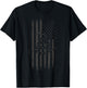American Flag & Snake Patriotic Shirt Stealth Black T-Shirt - T-Shirt | Black
