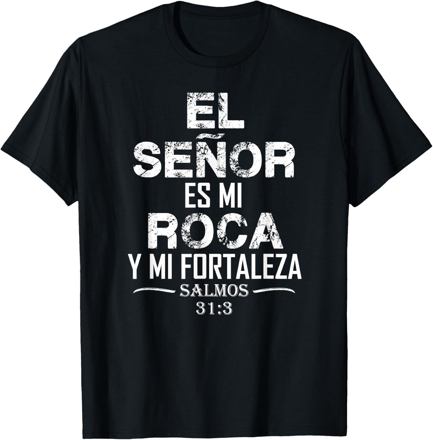 Playera Camisa Salmos El Senor Es Mi Roca T-Shirt - T-Shirt | Black