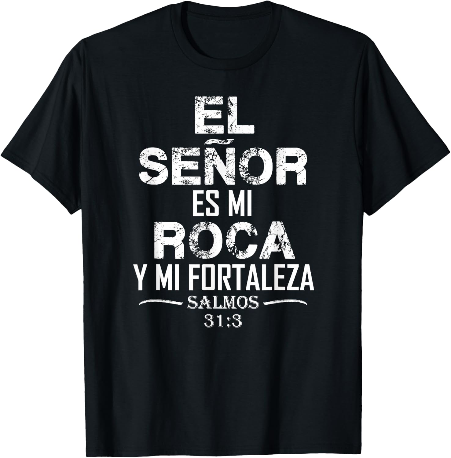 Playera Camisa Salmos El Senor Es Mi Roca T-Shirt - T-Shirt | Black