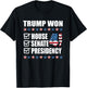 Trump Won 2024 Presidency Senate White House Republican 47th T-Shirt - T-Shirt | Black