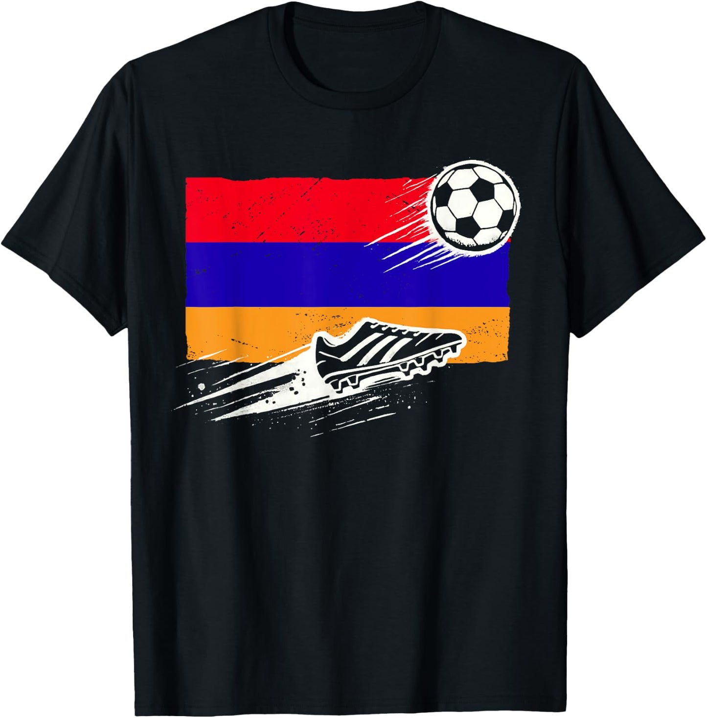 Armenia Flag Armenian Soccer Flag Armenian T-Shirt - T-Shirt | Black