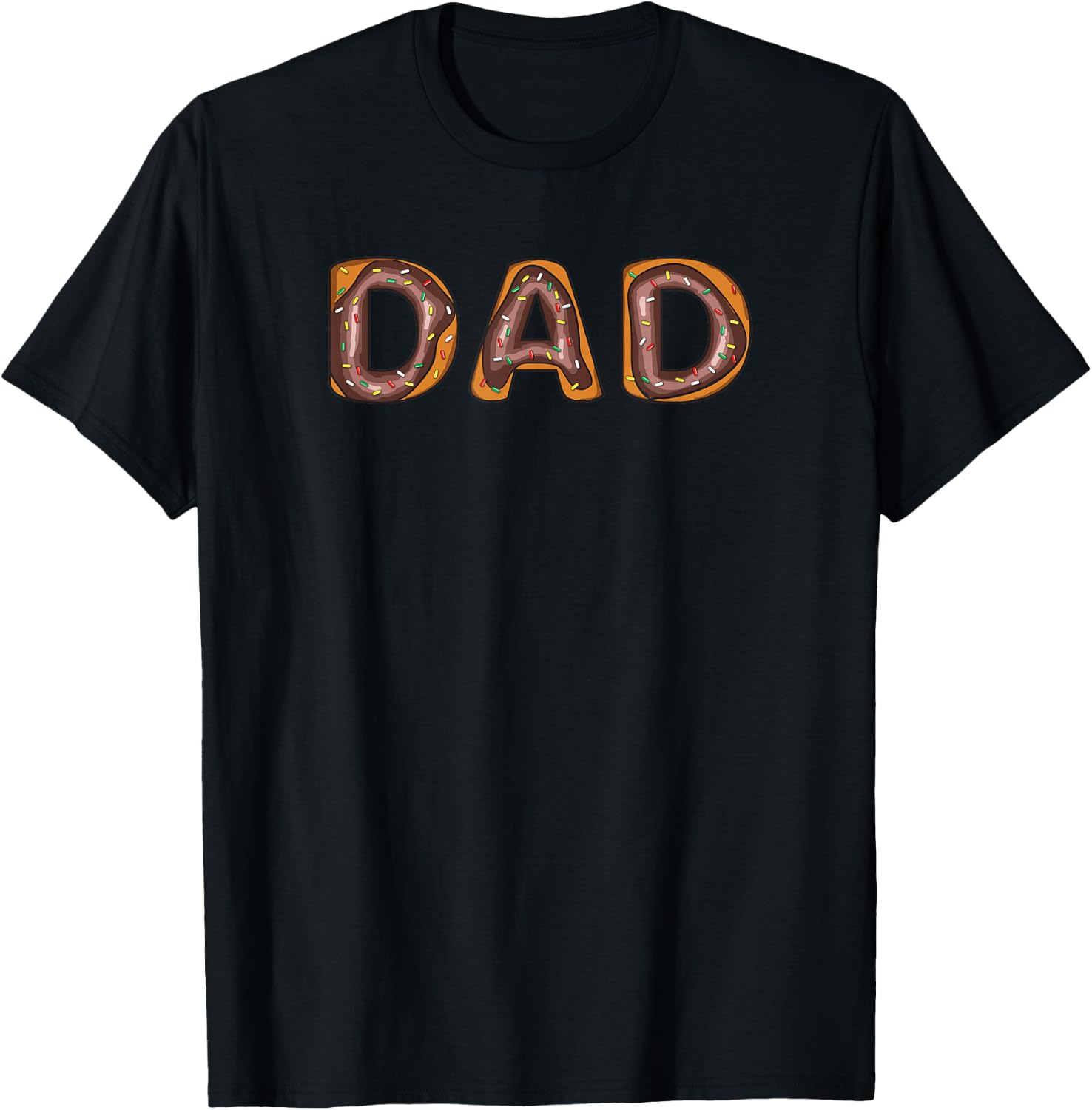 Funny Donut Dad Donut Lover Father's Day Gift Dad T-Shirt - T-Shirt | Black