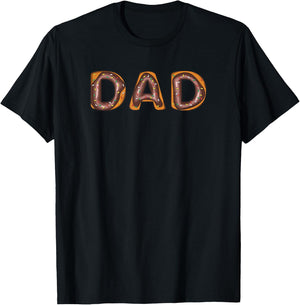 Funny Donut Dad Donut Lover Father's Day Gift Dad T-Shirt - T-Shirt | Black