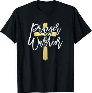 Prayer Warrior Catholic Christian Gifts T-Shirt - T-Shirt | Black
