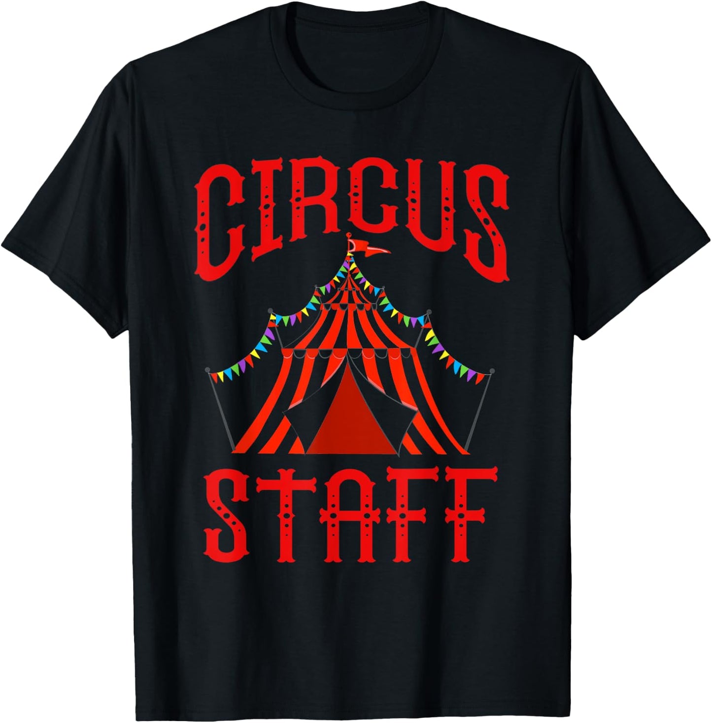 Vintage Circus Themed Birthday Party T Shirt - Circus Staff T-Shirt - T-Shirt | Black