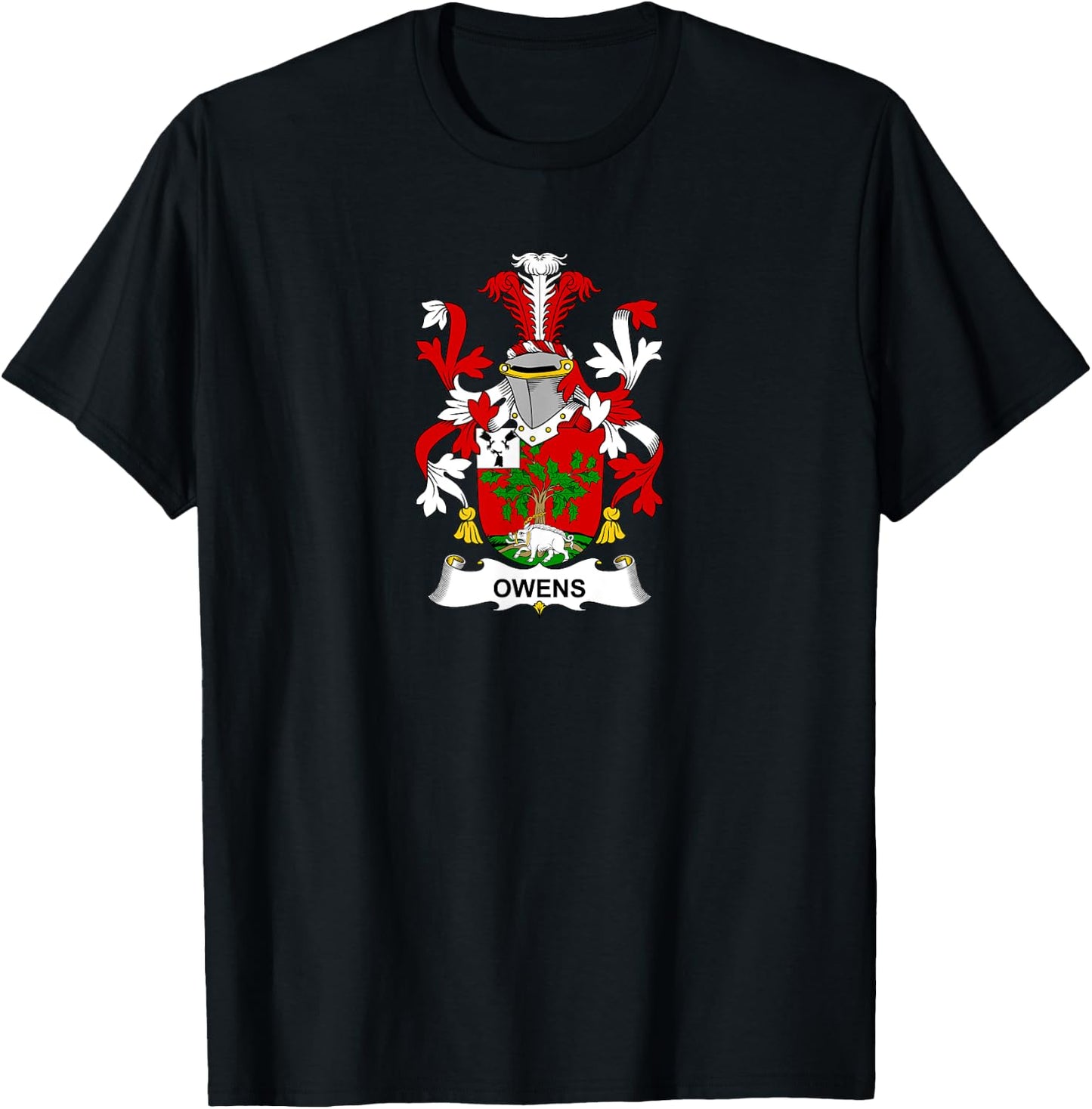 Owens Coat of Arms - Family Crest Shirt T-Shirt - T-Shirt | Black