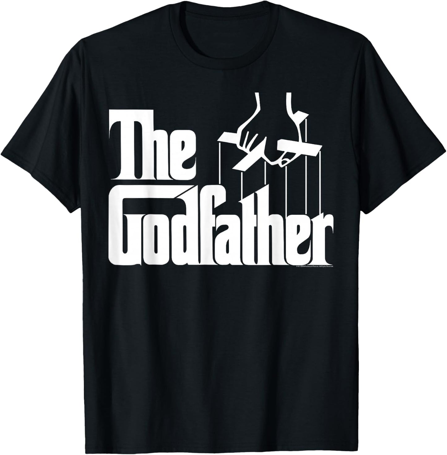 The Godfather Original White Title Logo T-Shirt - T-Shirt | Black