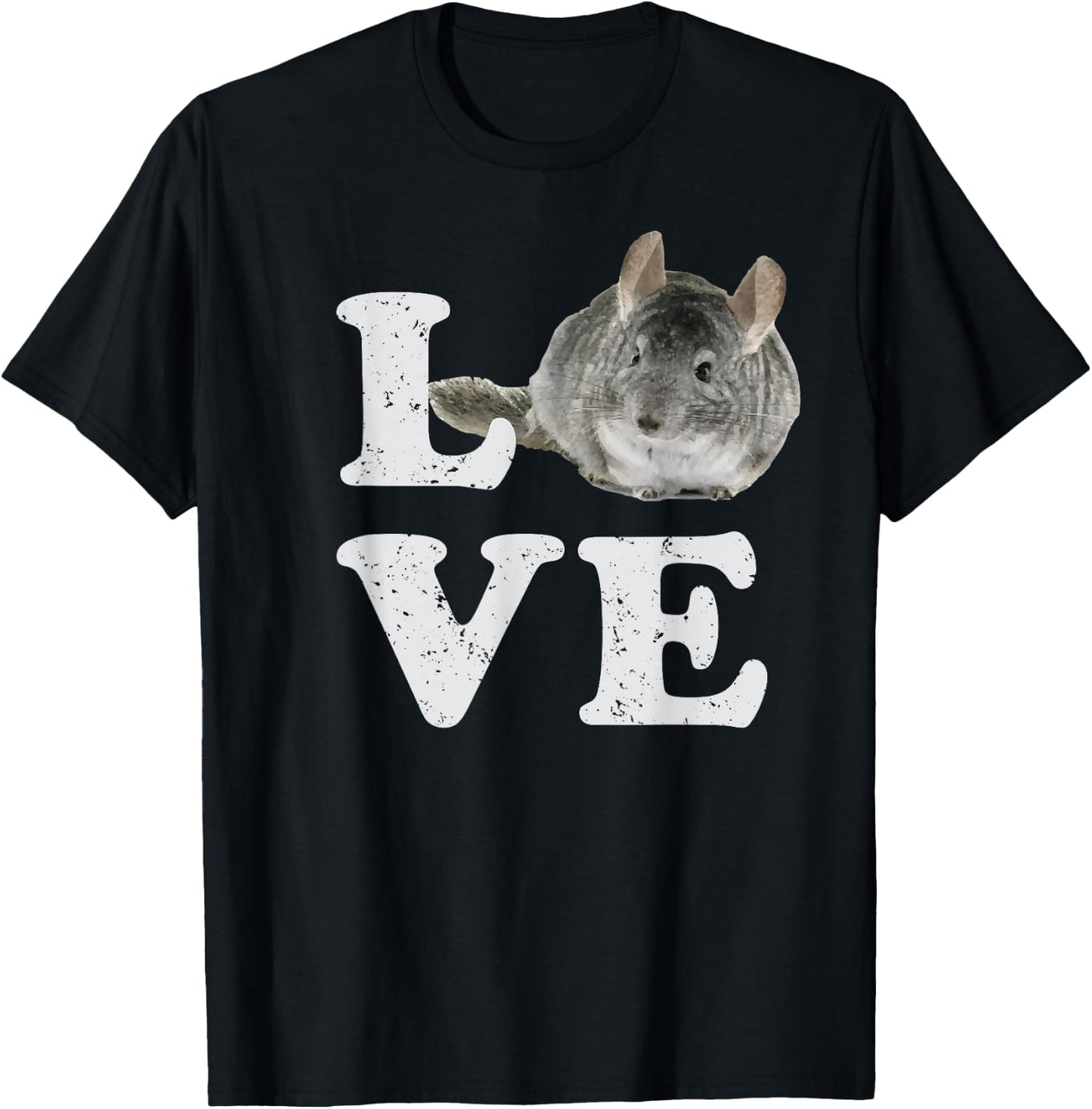 I Love My Chinchilla | Chinchillin Pet Lovers Gift T-Shirt - T-Shirt | Black