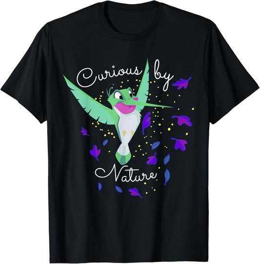 Disney Pocahontas Flit Curious By Nature Portrait T-Shirt - T-Shirt | Black