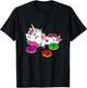 Cute Donut Eating Unicorn Gift Baking Doughnut Adult Kids T-Shirt - T-Shirt | Black
