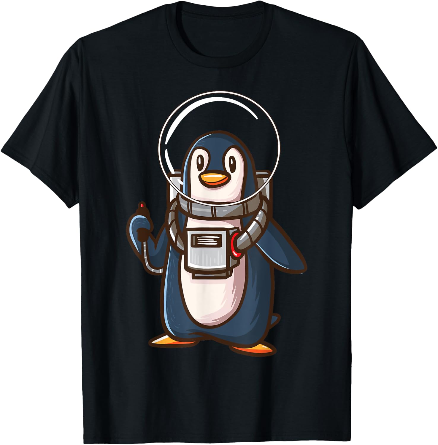 Spaceman Penguin Galaxy Space Astronaut Seabird Gifts T-Shirt - T-Shirt | Black