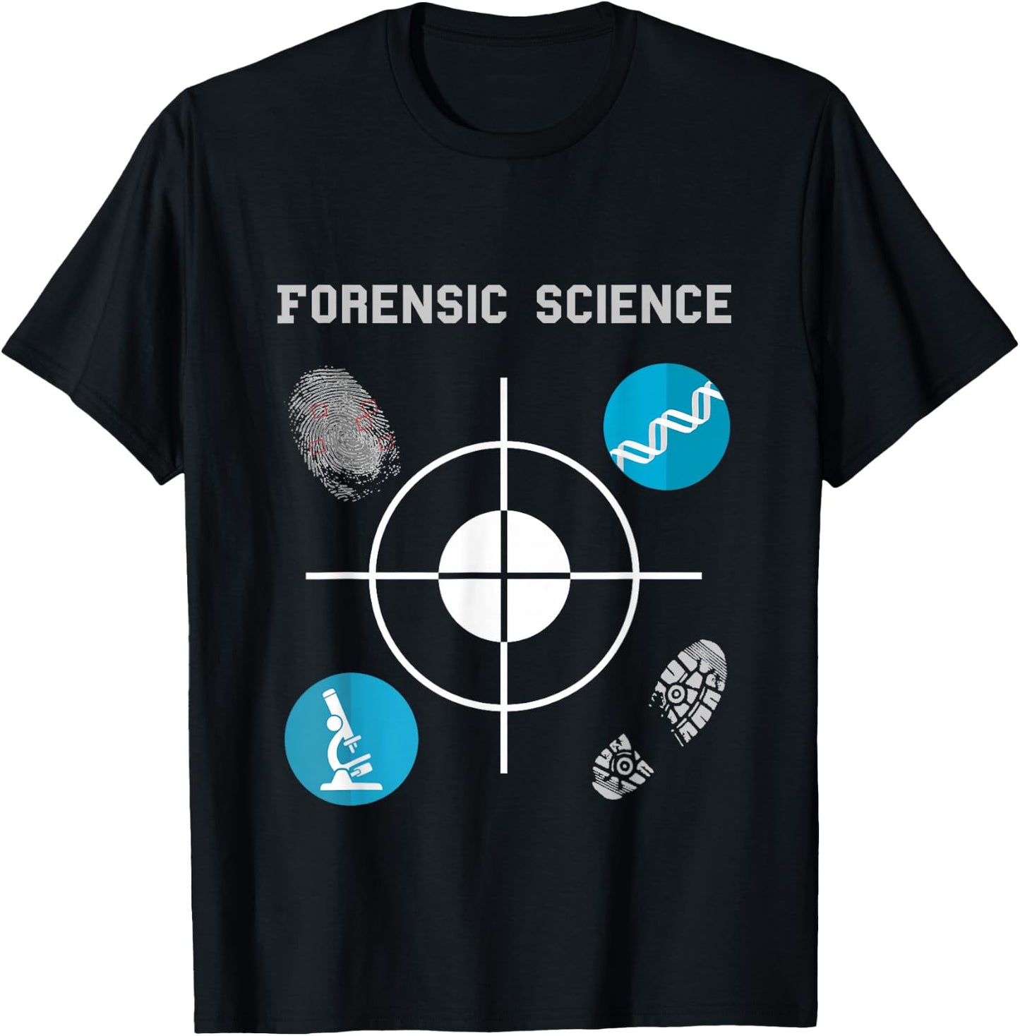 Forensic Science Crime Scene Evidence T-Shirt - T-Shirt | Black