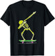 Skeleton Dabbing on Skateboard Funny for Skater Boys Skating T-Shirt - T-Shirt | Black