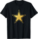 CUTE Black With Gold Stars T-Shirt - T-Shirt | Black