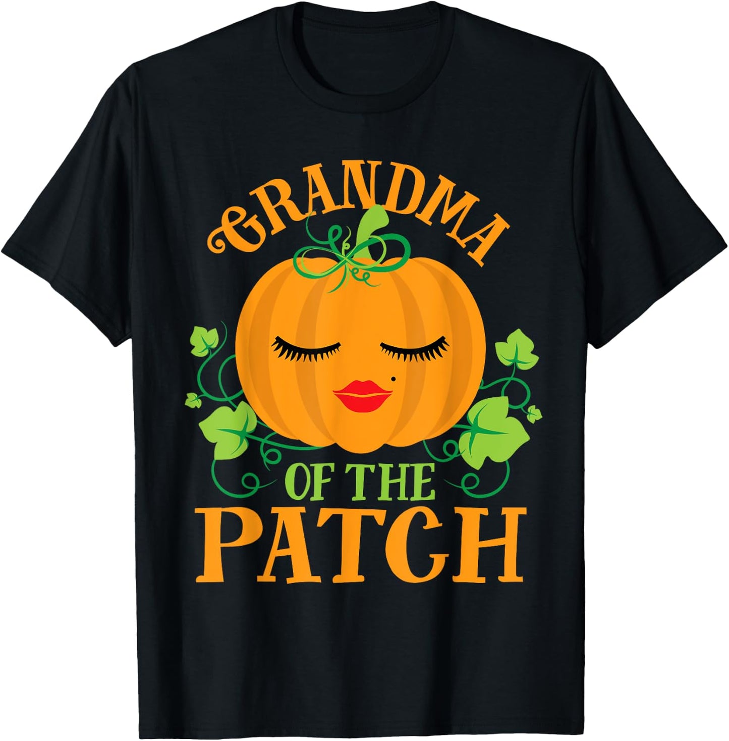 Grandma Pumpkin of the Patch Sassy Matching Family Halloween T-Shirt - T-Shirt | Black
